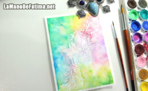 Como dibujar la mano de fatima en color